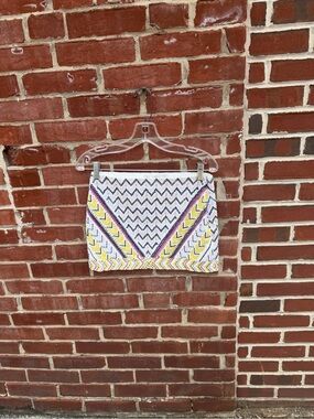 Zara Fully Beaded Geometric Mini Skirt